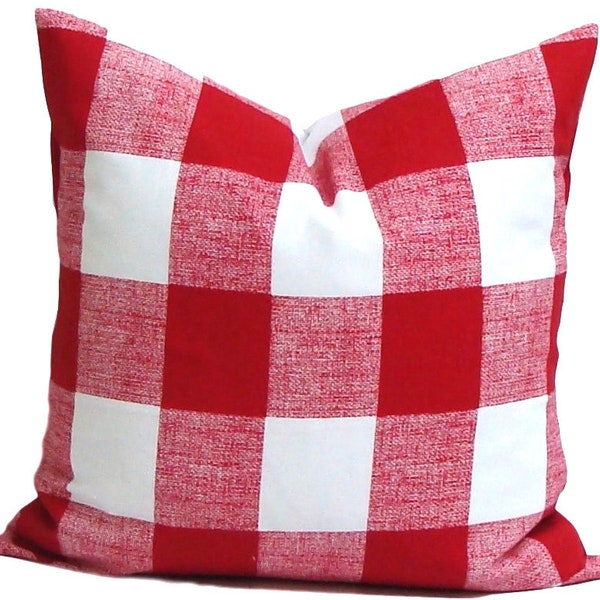 Red Outdoor Pillow Etsy