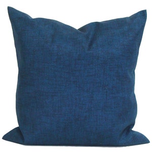 Blue OUTDOOR Pillow Cover, Solid Navy Outdoor Pillow Cover, Outdoor Blue Throw Pillow Covers for 20x20, 18x18, 16x16 Pillow, All Sizes