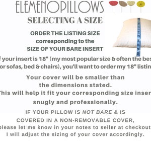 Outdoor Pillow Covers, Yellow Pillow Covers, Orange Pillow Cover, Blue Pillow Covers for 20x20, 18x18, 16x16 Inserts, ALL SIZES image 6