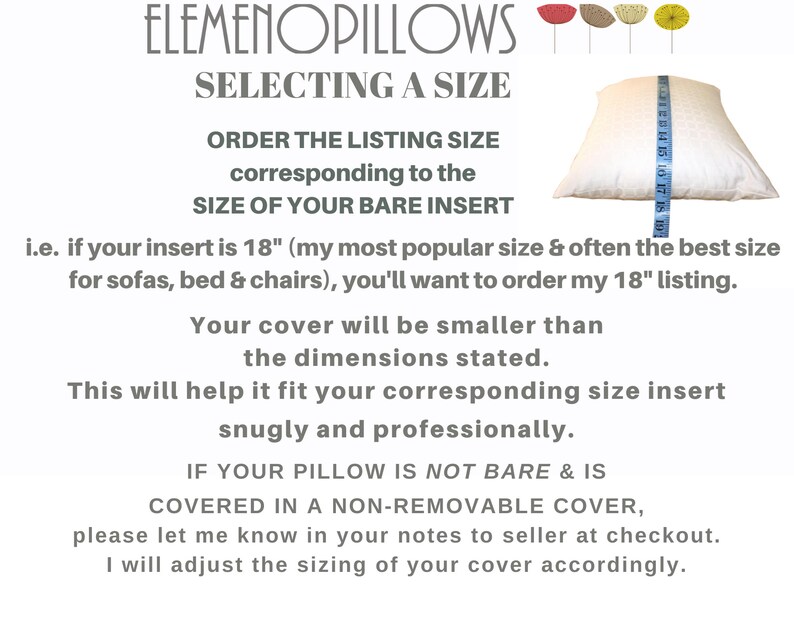 Outdoor Pillow Covers, Yellow Pillow Covers, Orange Pillow Cover, Blue Pillow Covers for 20x20, 18x18, 16x16 Inserts, ALL SIZES image 6