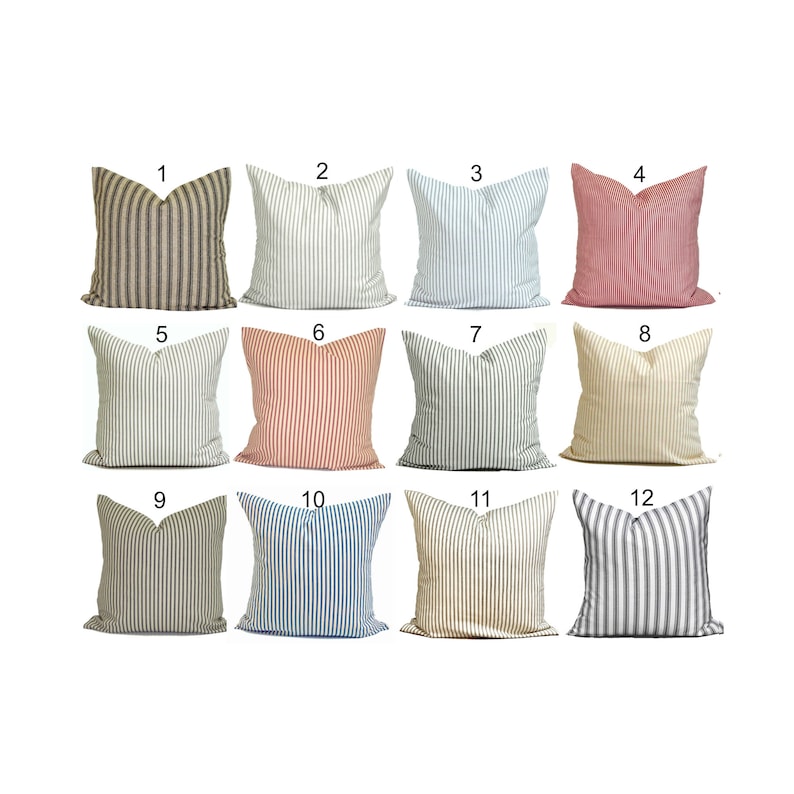 Farmhouse Pillow Cover Sale Black Ticking Pillow COVER Sale Etsy