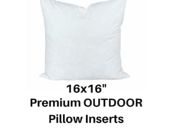 16x16" OUTDOOR Pillow Insert, 16x16" Outdoor Throw Pillow Insert, 16x16" OUTDOOR Decorative Pillow Insert, 16x16 Outdoor Pillow Inserts