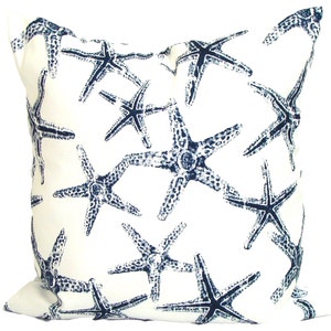 Nautical Pillow Covers, Blue Outdoor Pillow COVERS, Nautical Outdoor Pillow Cover for a 20x20, 16x16, 18x18 Pillow, ALL Sizes
