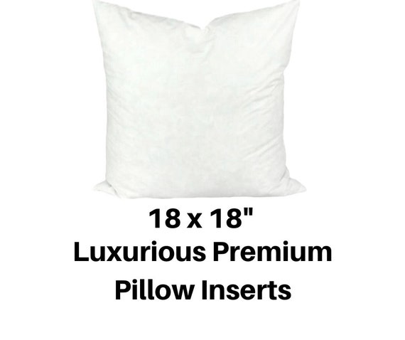 Hypoallergenic Pillow Insert Form Cushion, 18 L x 18 W, Pack of