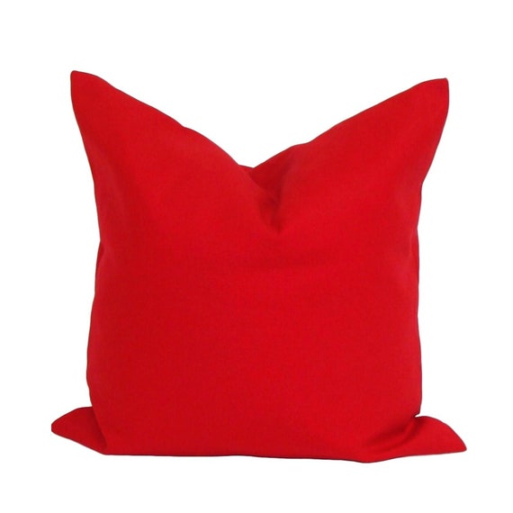 Christmas Pillow Cover Solid Red Pillow COVER Red Christmas Pillow Covers for 20x20 18x18 16x16 Inserts ALL SIZES Inc Euro Shams Etsy