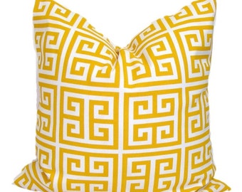 Yellow Pillow Cover, Yellow Outdoor Pillow, Outdoor Yellow Pillow Covers for 20x20 Pillow, 16x16 Pillows, 18x18 Pillows, All Sizes