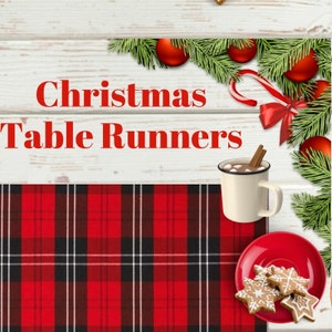 Christmas Table Runner. Christmas Table Decor, Farmhouse Christmas, Farmhouse Table, ALL SIZES