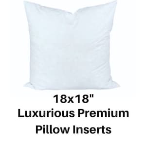 18x18 Pillow Insert, 18x18 Pillow Forms, 18x18 Hypoallergenic Pillow, 18x18 SYNTHETIC DOWN Pillow Inserts, Couch Pillow