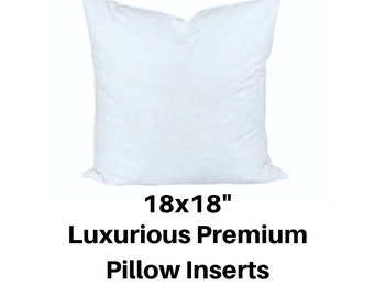 18x18 Pillow Insert, 18x18 Pillow Forms, 18x18 Hypoallergenic Pillow, 18x18 SYNTHETIC DOWN Pillow Inserts, Couch Pillow