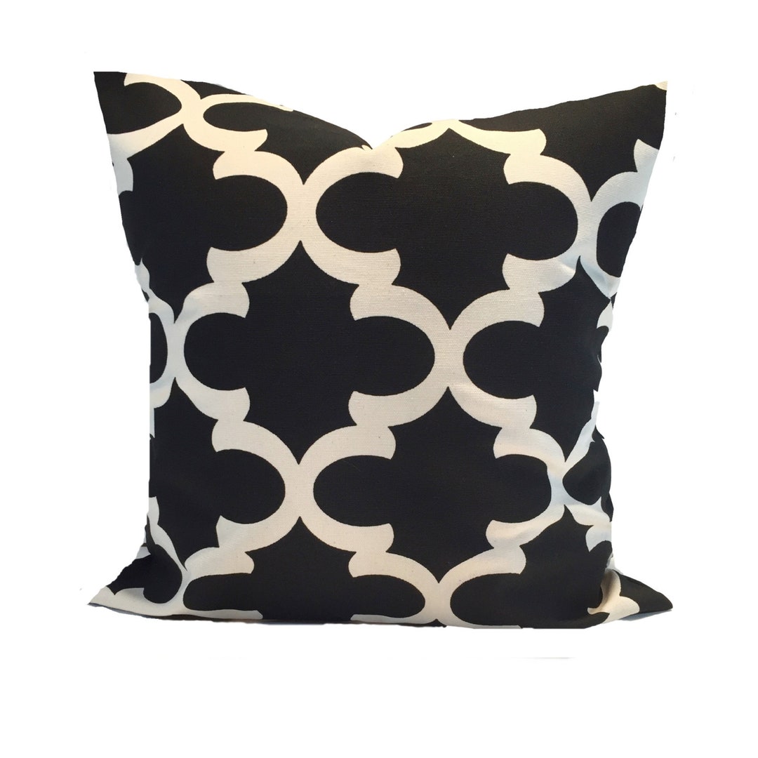 Black Tan Pillow Cover Black Throw Pillows Black Pillow Etsy