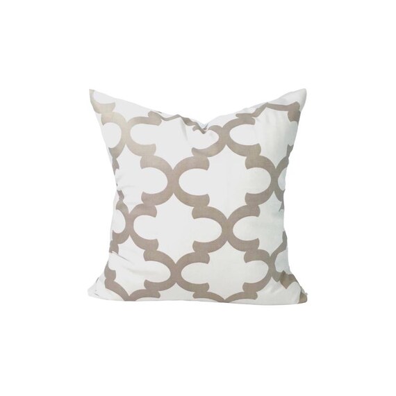 Neutral Pillow Cover, Tan White Pillow Cover, Pillow Cover Sale, Fynn Ecru