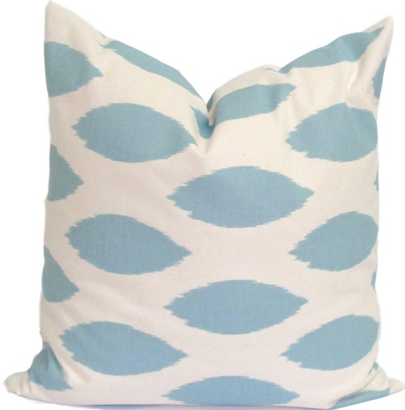 Blue Pillow Covers For 18x18 Inch Pillows Blue Throw Pillow Etsy