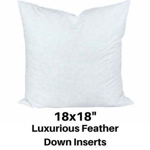 18x18 Feather Pillow Insert, 18x18 Feather Pillow Form, 18x18 inch Feather Pillow Form, 18x18 Feather Pillow Insert