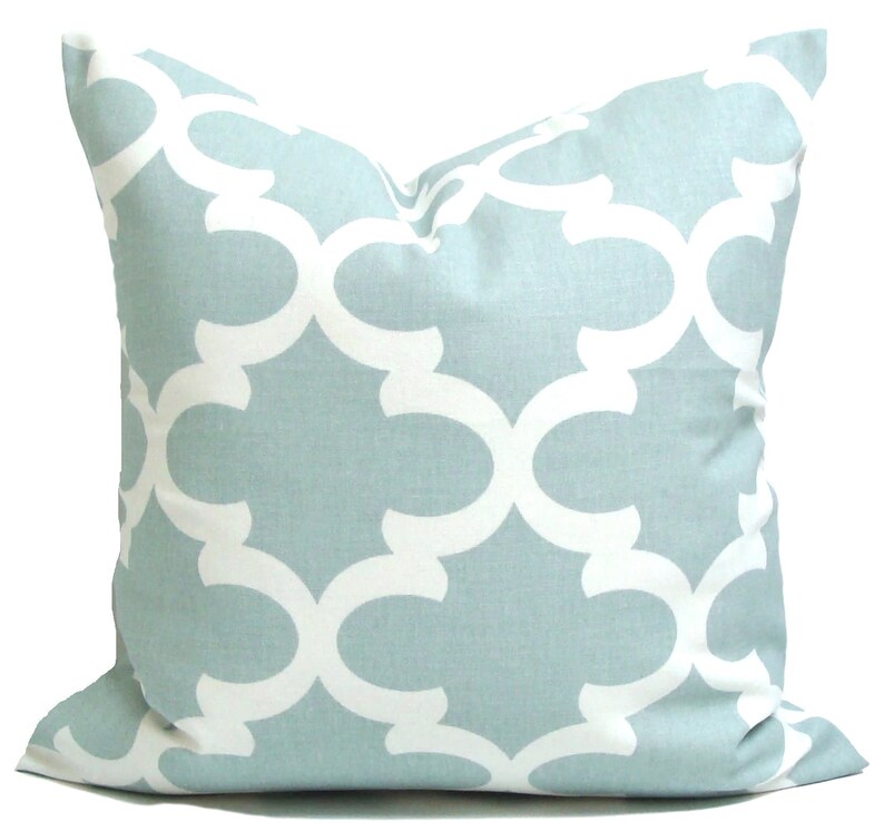 Blue Throw Pillow Cottage Decor Snowy Blue Pillow Covers Etsy