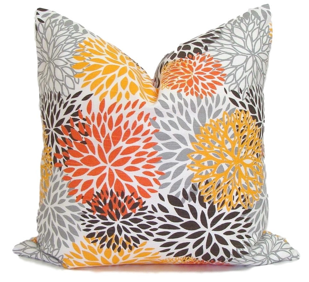 Fall Pillows OUTDOOR Orange Pillow Covers. Fall Outdoor Etsy