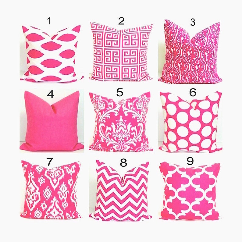 Pink Pillow Covers for 16x16 inch Inserts Pink Decorative Etsy
