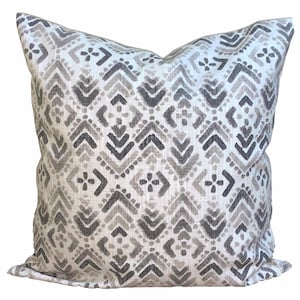 Gray Pillow Cover Sale, Gray Tan Pillow Covers, Tan Pillow Covers for 26x26 Inserts, Floor Pillow Cover, Premier Prints Ecru Old Stone