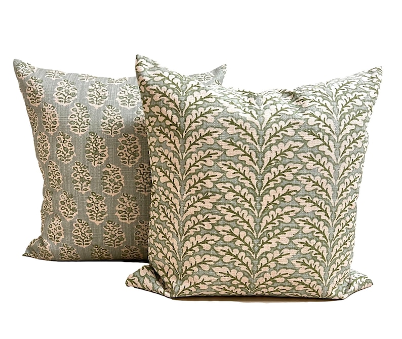 Sage Green Pillow Covers, Green Cotton Linen Pillow Covers, Bestselling Home Decor image 3