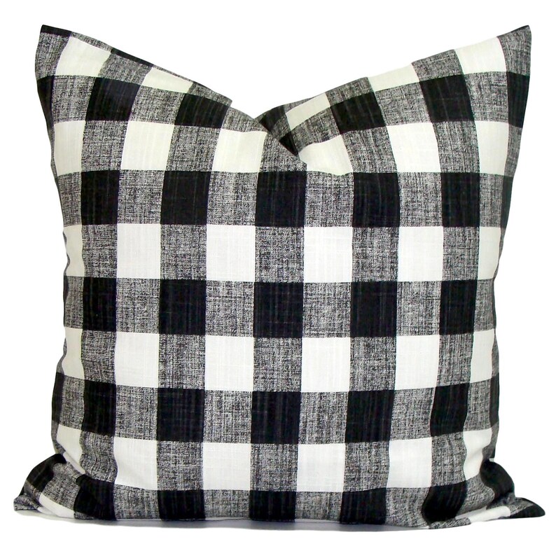 Black Pillow COVERS Black Throw Pillow Black White Pillows Etsy