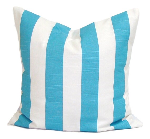 Nautical Pillows Blue Nautical Pillows Blue Stripe Pillow Etsy