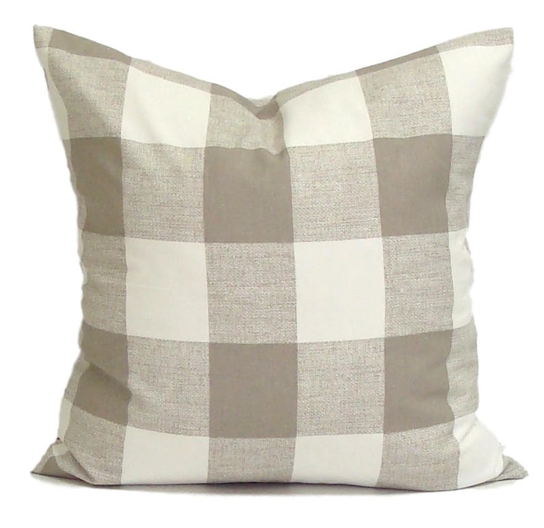 FARMHOUSE PILLOW COVERS Gray Farmhouse Pillow Covers Tan Etsy