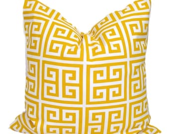 Yellow Outdoor Pillow Cover, Outdoor Yellow Pillow Cover for a 20x20, 16x16, 18x18 Pillow, ALL SIZES