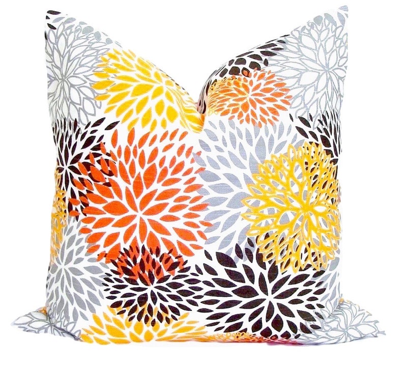 OUTDOOR Pillow Covers Orange Pillow Cover Yellow Pillow Etsy