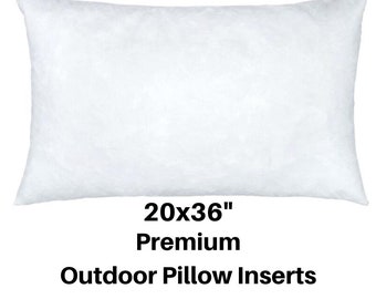 OUTDOOR Pillow Inserts, 20x36 Outdoor Pillow Insert,  20x36 OUTDOOR King Bed Pillow, Outdoor Decorative Pillows