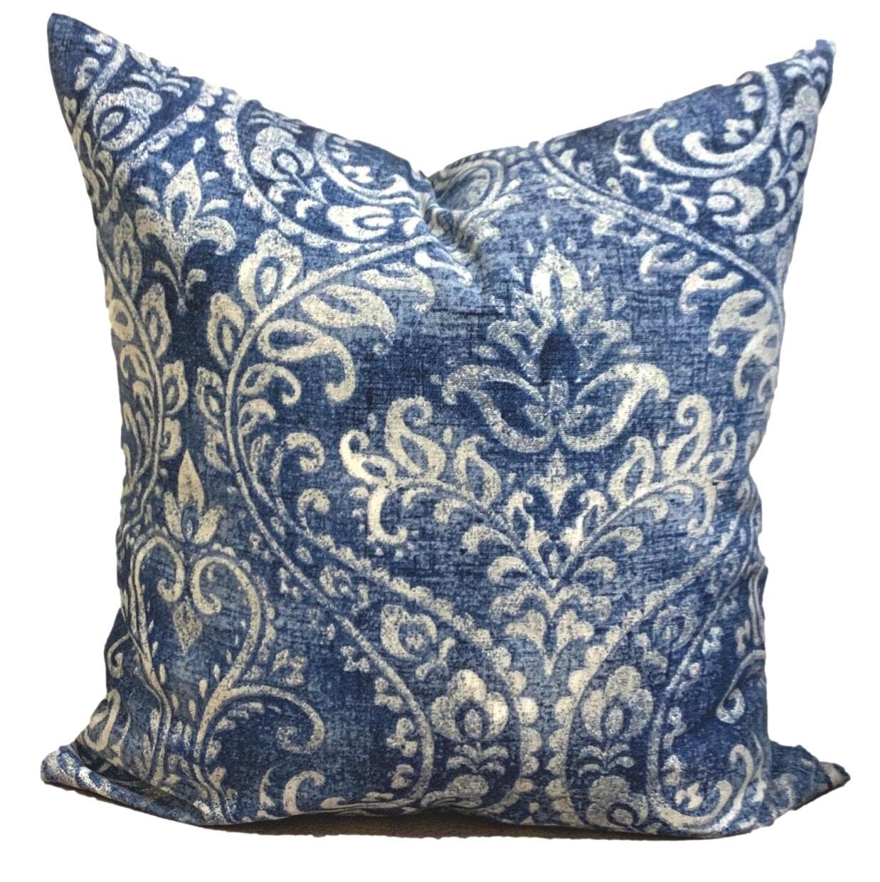 Blue Pillow Covers Indigo Blue Pillow Cover Blue Ikat Pillow Etsy