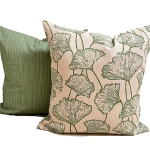 Green Pillow Covers. Sage Green Pillow Covers, Green Throw Pillow Covers for 16x16, 20x20, 18x18 Pillows, ALL SIZES incl Euro Shams image 3
