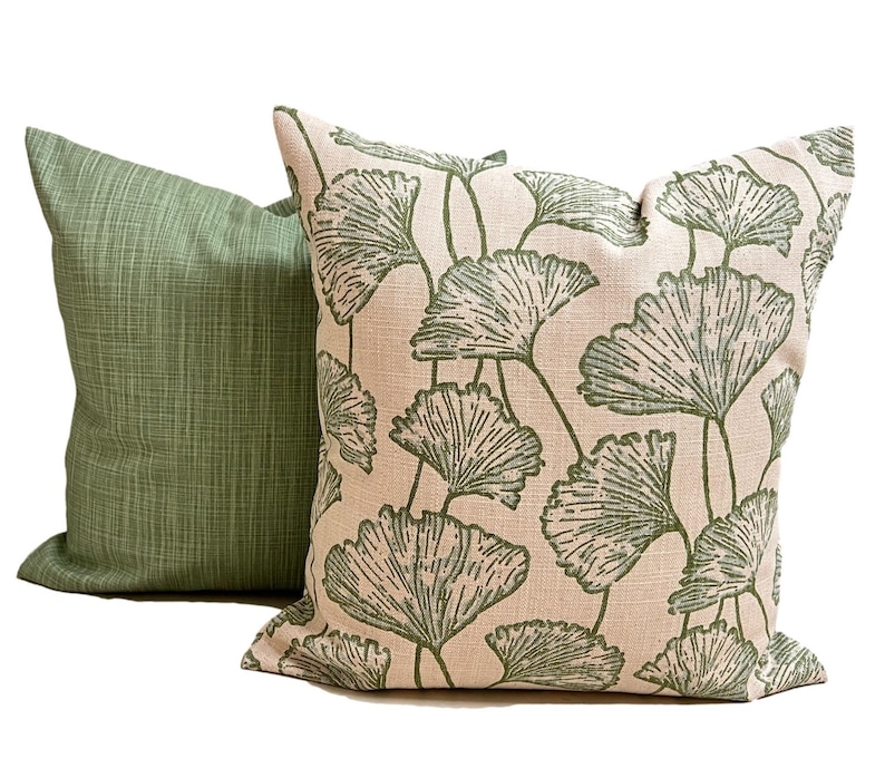 Green Pillow Covers. Sage Green Pillow Covers, Green Throw Pillow Covers for 16x16, 20x20, 18x18 Pillows, ALL SIZES incl Euro Shams image 3
