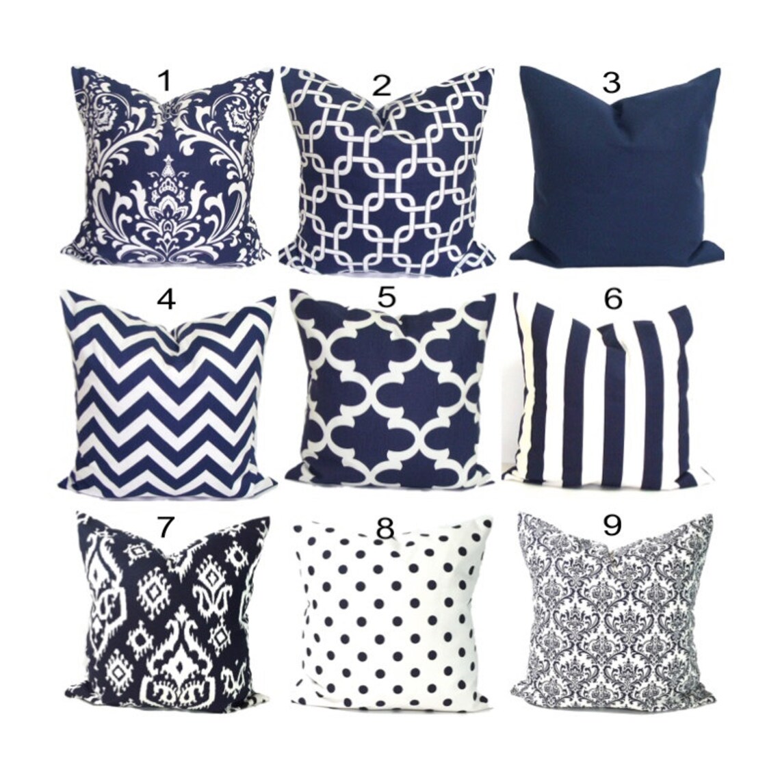 Navy Blue Euro Shams Navy Euro Shams Navy Pillow Shams Etsy