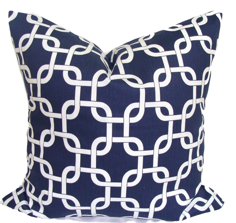 Navy Blue Pillows Pillow Covers for 22x22 Inch Pillows Blue Etsy