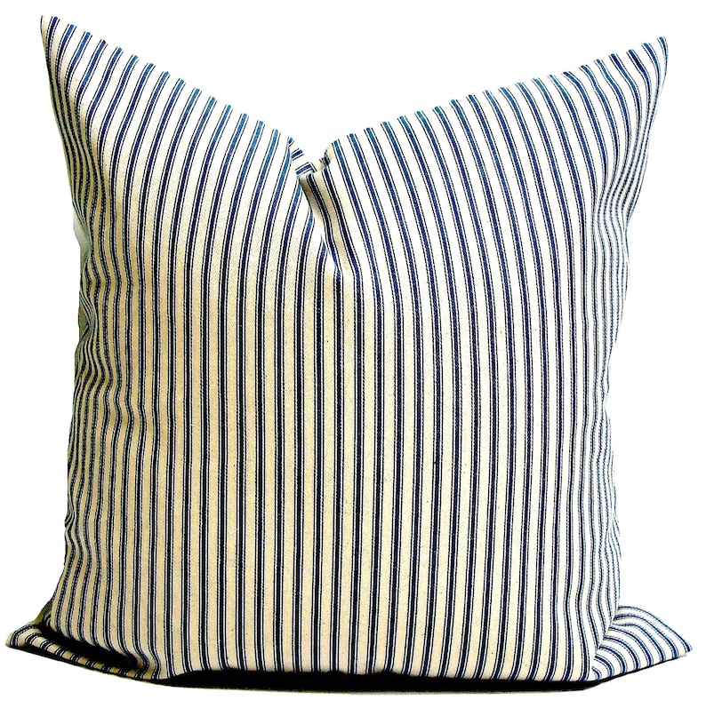 Blue Farmhouse Pillow Covers Blue Plaid Pillow Covers Etsy