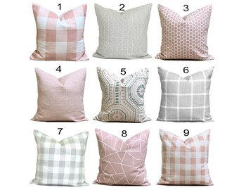 Pink Pillow, Pink Throw Pillow Cover, Pink Linen Pillow Covers for 20x20, 18x18, 16x16 Inserts, ALL SIZES