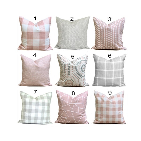 Pink Pillow, Pink Throw Pillow Cover, Pink Linen Pillow Covers for 20x20, 18x18, 16x16 Inserts, ALL SIZES