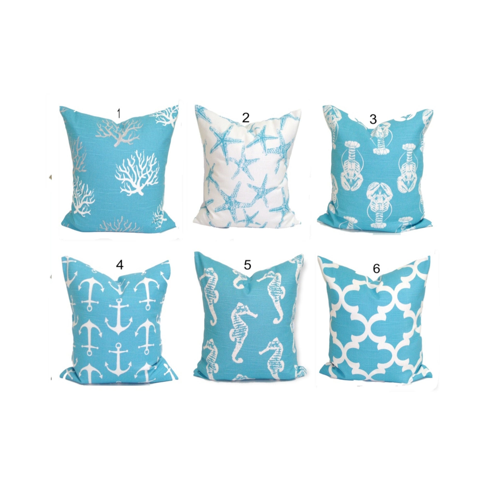 Nautical Pillow Covers, Blue Nautical Decor, Nautical Throw Pillows, …