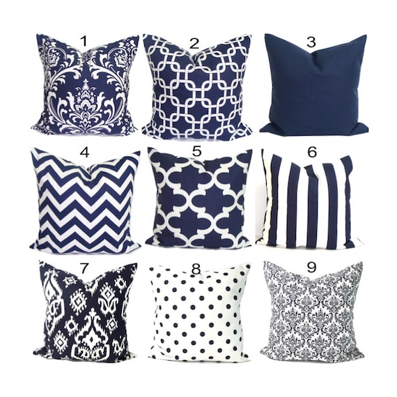 Navy Blue Pillows Navy Pillow Covers Navy blue throw pillow covers 20x20