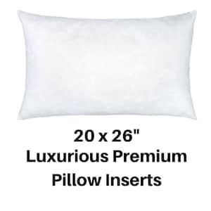 Standard Bed Pillow, 20x26 Pillows, Lumbar Pillow Insert, 20x26 Hypoallergenic Pillow, SYNTHETIC DOWN Throw Pillow Inserts