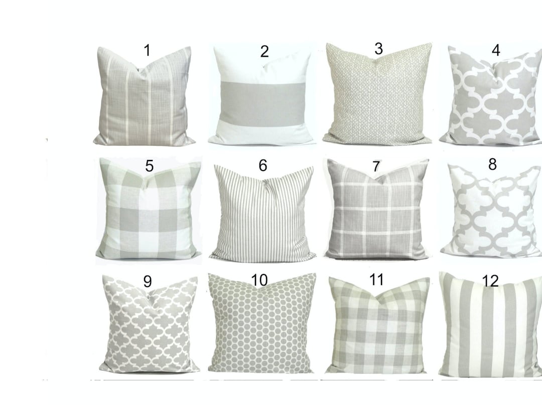 Gray farmhouse pillows hotsell
