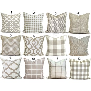 Tan Throw Pillow, Tan Pillow COVER. Neutral Throw Pillow, Neutral Pillow Cover, 20x20, 18x18, 16x16, ALL SIZES