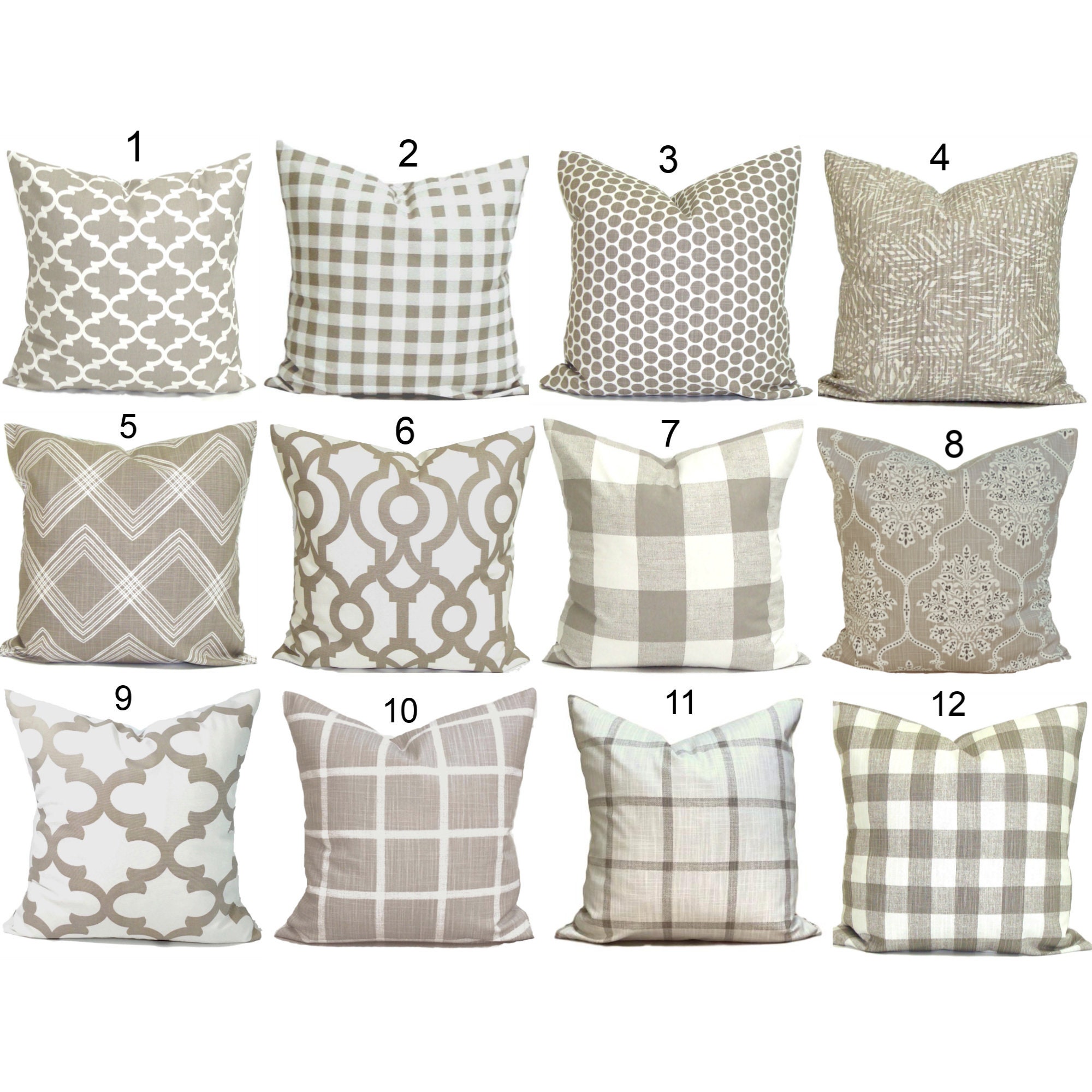 Hannah Linen Throw Pillows - 18 x 18 Pillow Insert Set of 4 - Throw Pillows  for Couch & Bed - Soft & Comfortable Square Pillows - Indoor/Outdoor