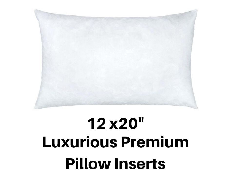 TSUTOMI 12x20 Pillow Insert Set of 2 for Pillow Stuffing, Decorative  Pillows for Bed, 12 x 20 Pillow Fillers and Down Lumbar Pillow Insert,  Oblong