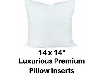 14x14 Pillow Insert, 14x14 Pillow Forms, 14x14 Hypoallergenic Pillow, SYNTHETIC DOWN Pillow Inserts, Small Accent Pillow