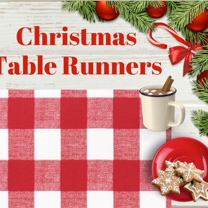 Christmas Table Runners, Christmas Decor, Farmhouse Christmas, Farmhouse Table, Christmas Kitchen Decor