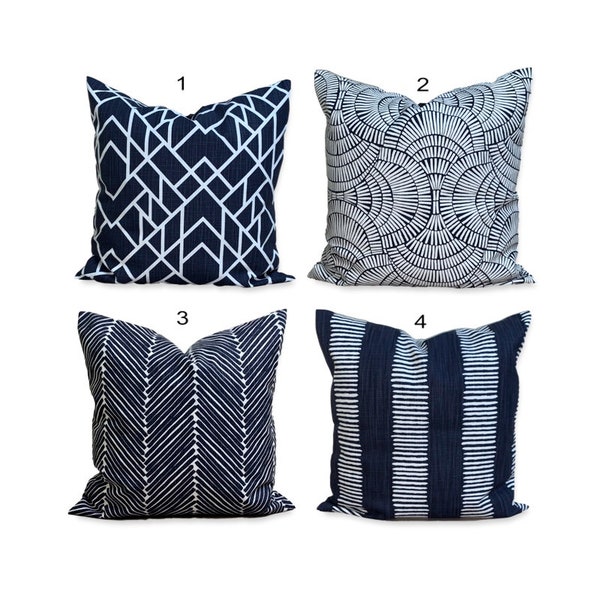Navy Blue Pillows Etsy