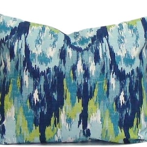 Blue Pillow Cover Sale, Lumbar Pillow Cover, Blue Green Pillow Cover for a 12x16 Pillow or 12x18 Pillow or 12x20 Pillow