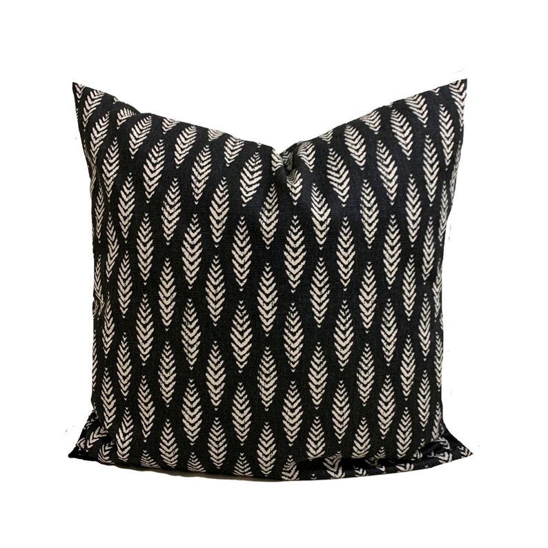 Fall Pillow Cover, Black Tan Pillow COVERS, Farmhouse Pillow Covers, Euro, 20x20, 18x18, 16x16, ALL SIZES