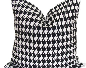 Christmas Pillow Covers, Black Houndstooth Pillow Cover: All Sizes