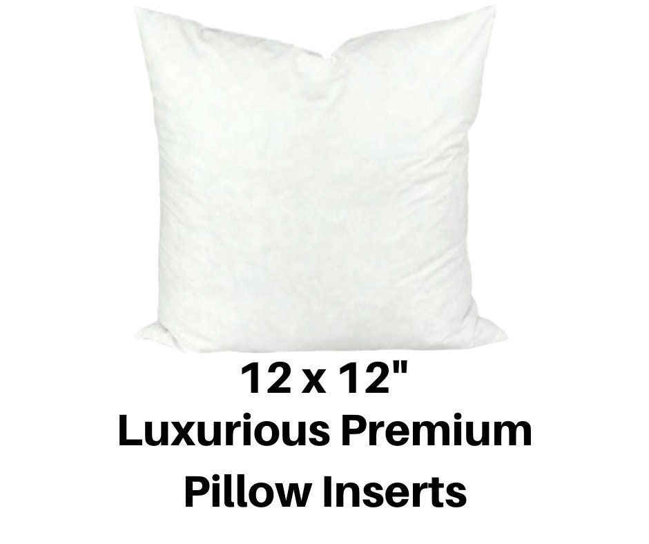 Elegant Comfort 12 x 12 Pillow Inserts - Set of 2 - Square Form Throw Pillow  Inserts with Poly-Cotton Shell and Siliconized Fiber Filling - Ideal for  Couch and Bed Pillows, 12 x 12 inch 